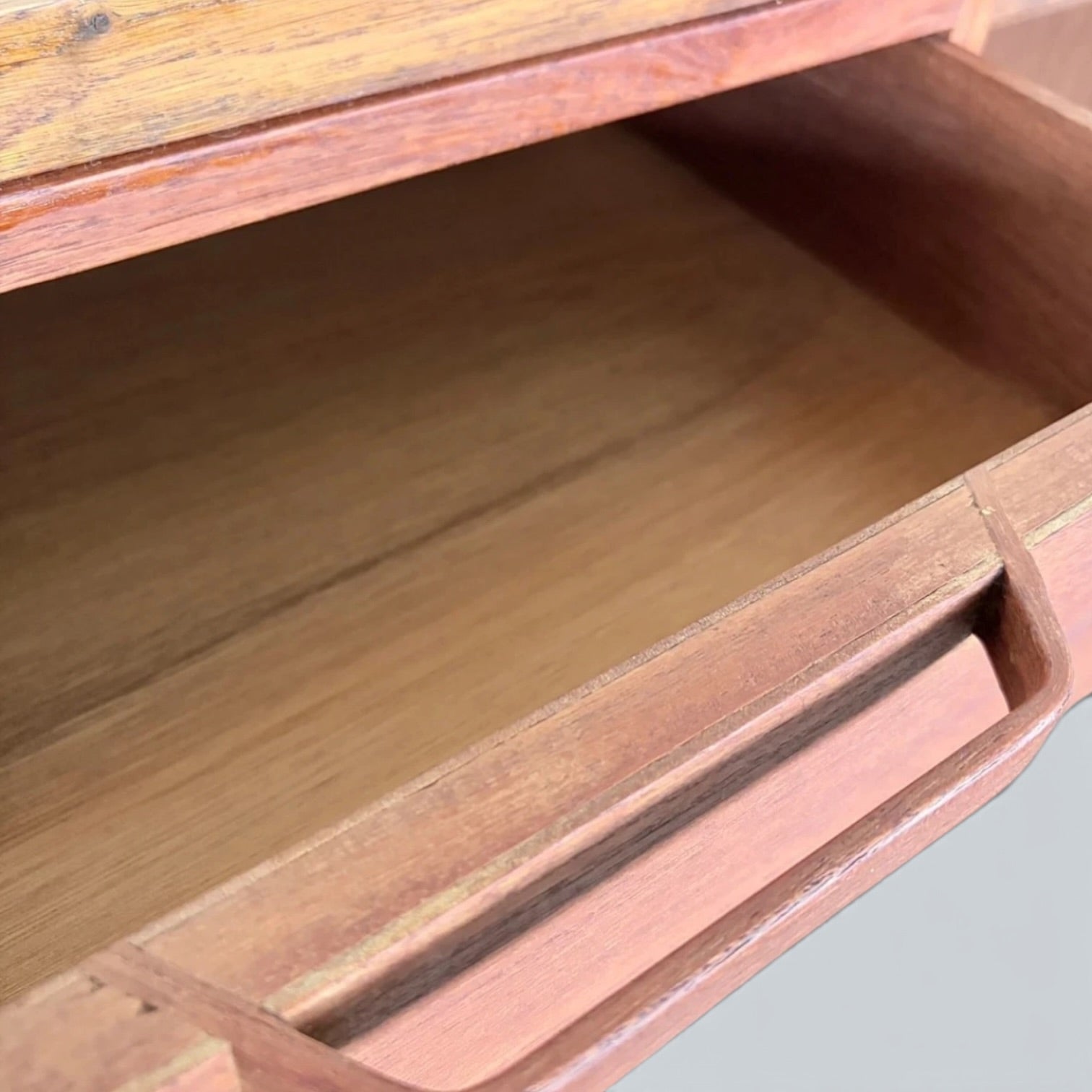 Mid Century Alfred Cox Teak and Oak Twin Pedestal Desk Eight Drawer Executive Office Desk