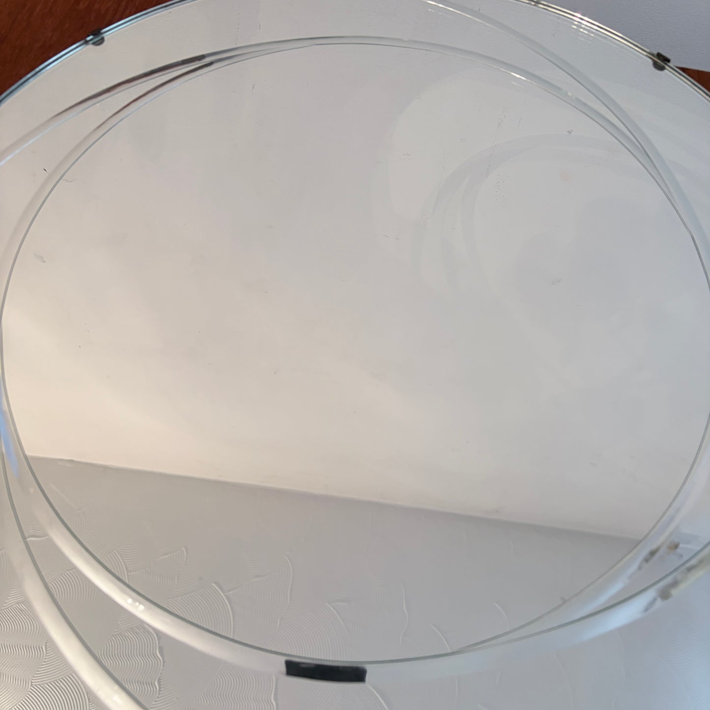 Art Deco Revival Hollywood Regency Layered Circular Wall Mirror | Bevelled