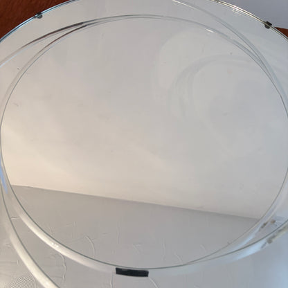 Art Deco Revival Hollywood Regency Layered Circular Wall Mirror | Bevelled