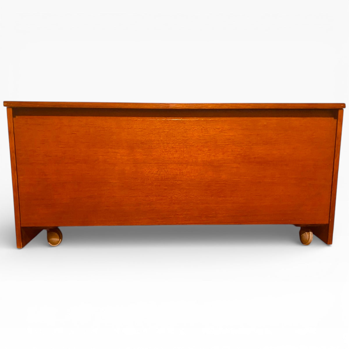 Avalon Teak Blanket Box – Mid Century Vintage Teak Storage Chest | Durable Lift-Top Box