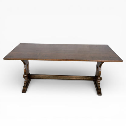 Arts & Crafts Antique Oak Refectory Dining Table — view 4