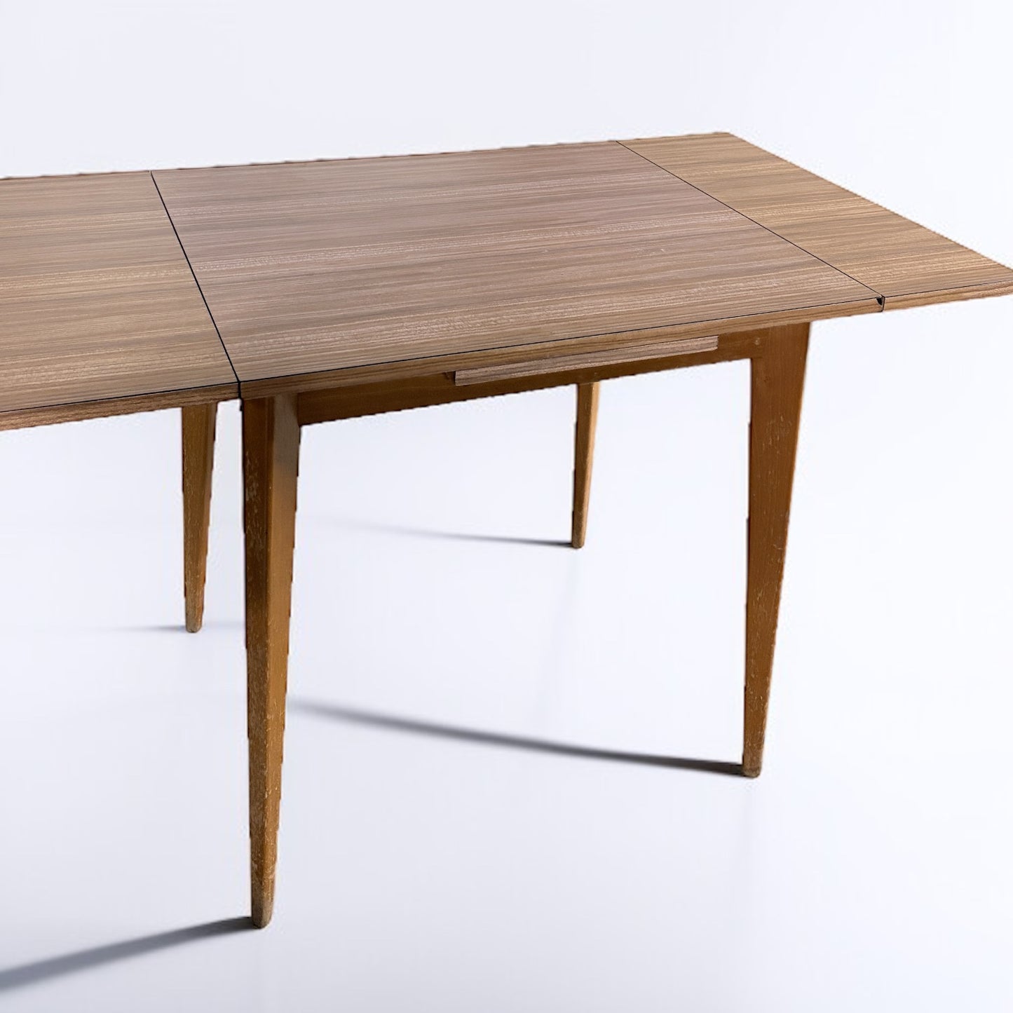 Vintage Extending Dining Table – Mid Century Retro Kitchen Table with Formica Top