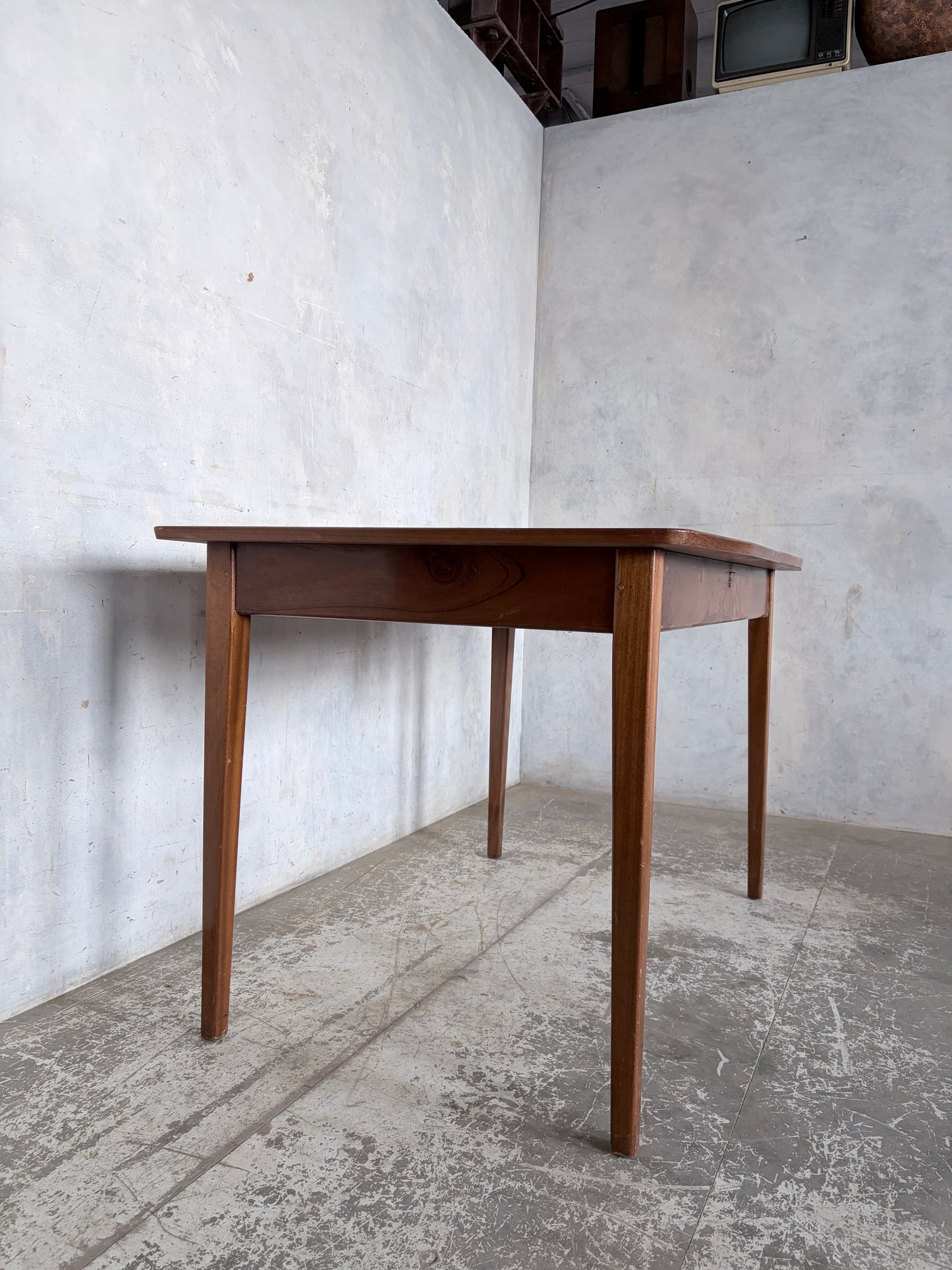 Mid Century Teak and Walnut Extending Dining Table by McIntosh