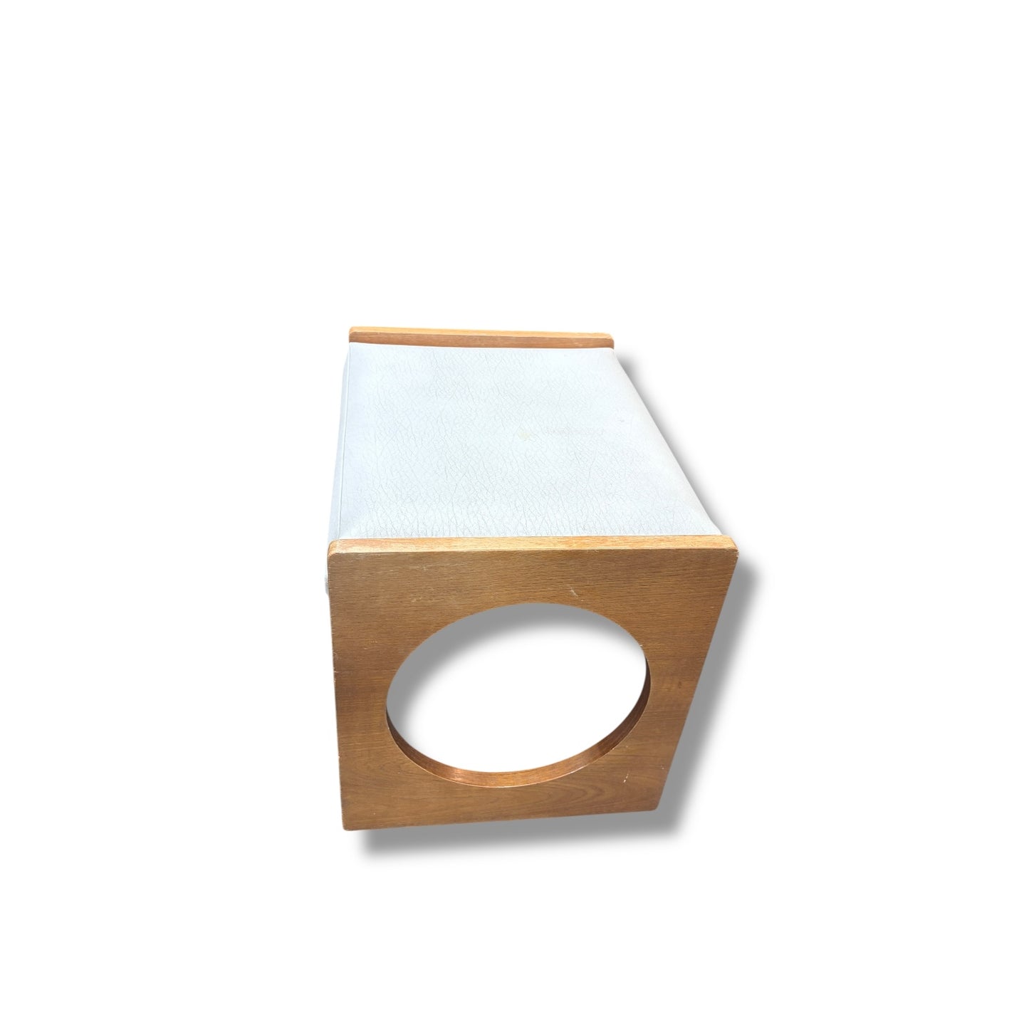 Vintage Uniflex Teak Stool – Mid Century