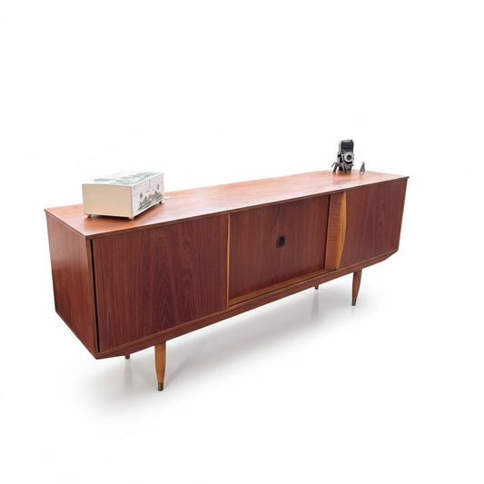 Danish Teak Sideboard | Mid-Century Modern Credenza