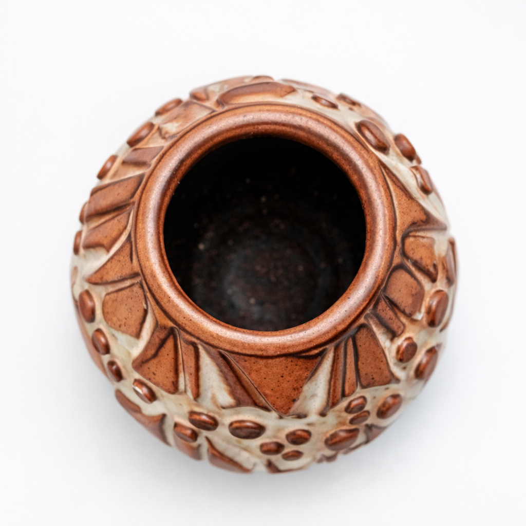 Vintage Shelf Pottery Brutalist Stoneware Vase — view 2