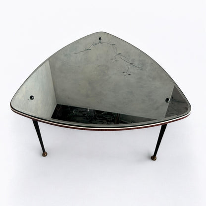 Mid Century Modern Atomic Mirrored Coffee Table