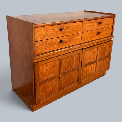 Mid-Century Nathan Teak Compact Sideboard / Media Unit