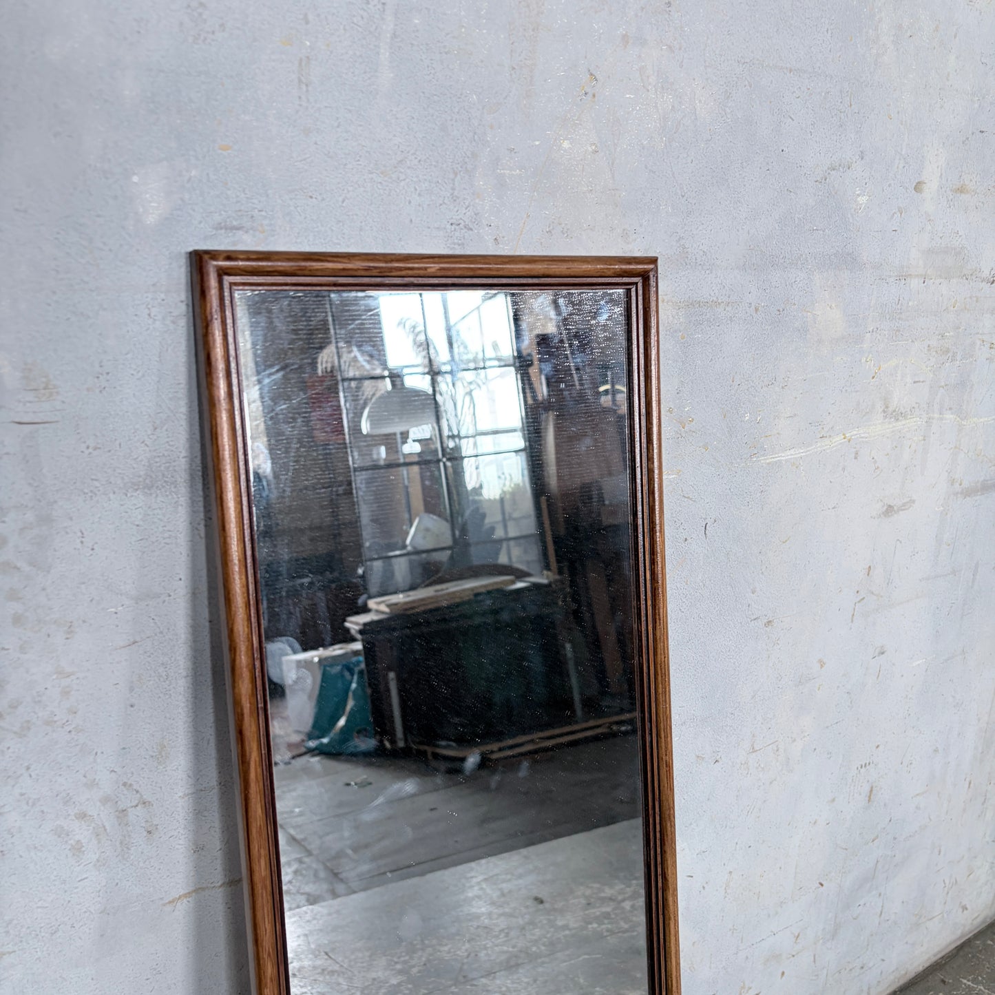 Antique Arts and Crafts Oak Mirror