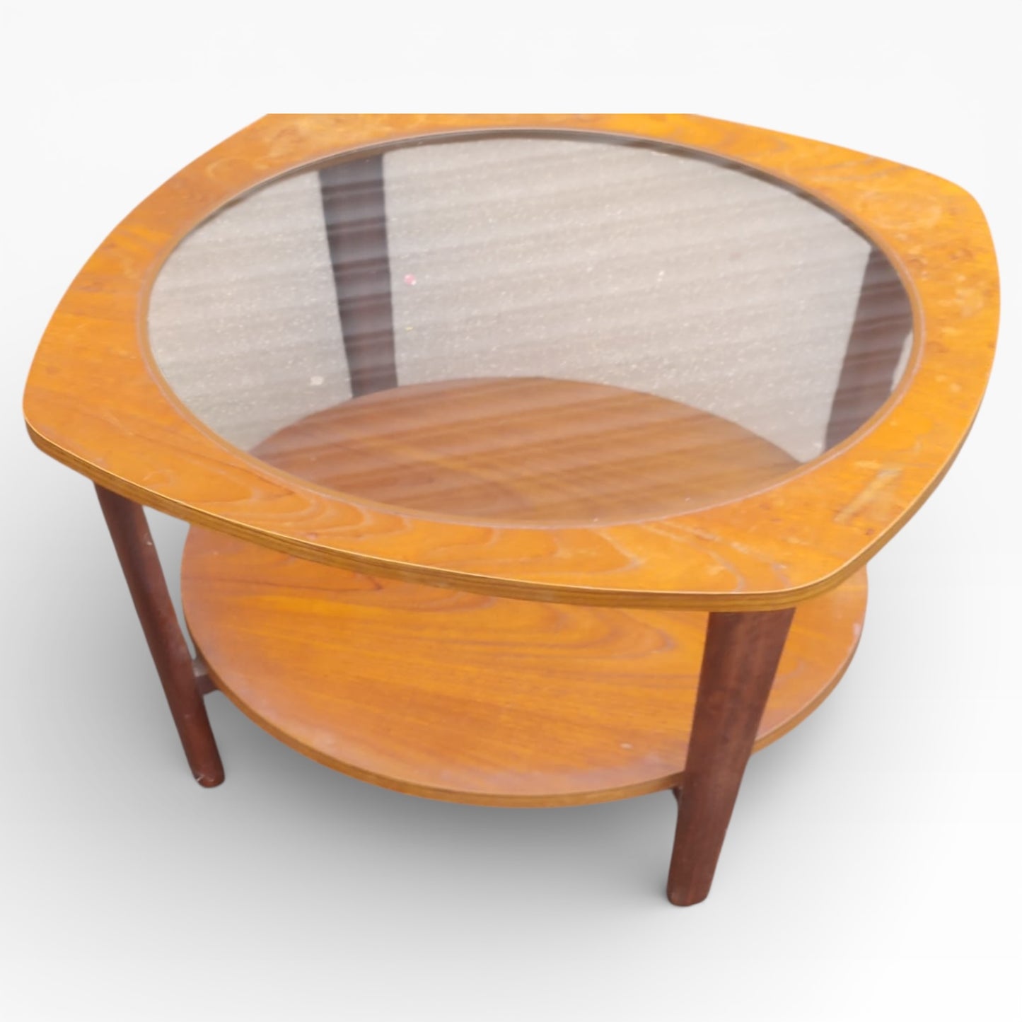 Remploy Mid-Century Teak & Glass Coffee Table – Circular — view 3