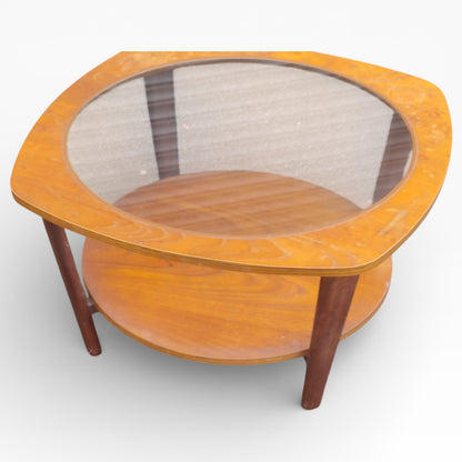 Remploy Mid-Century Teak & Glass Coffee Table – Circular — view 3