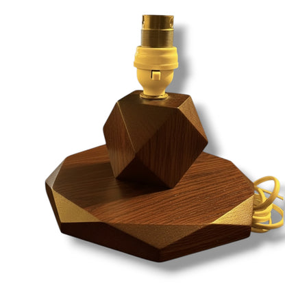 Antique Oak Table Lamp – Arts and Crafts Solid Oak Lighting by Heal’s of London