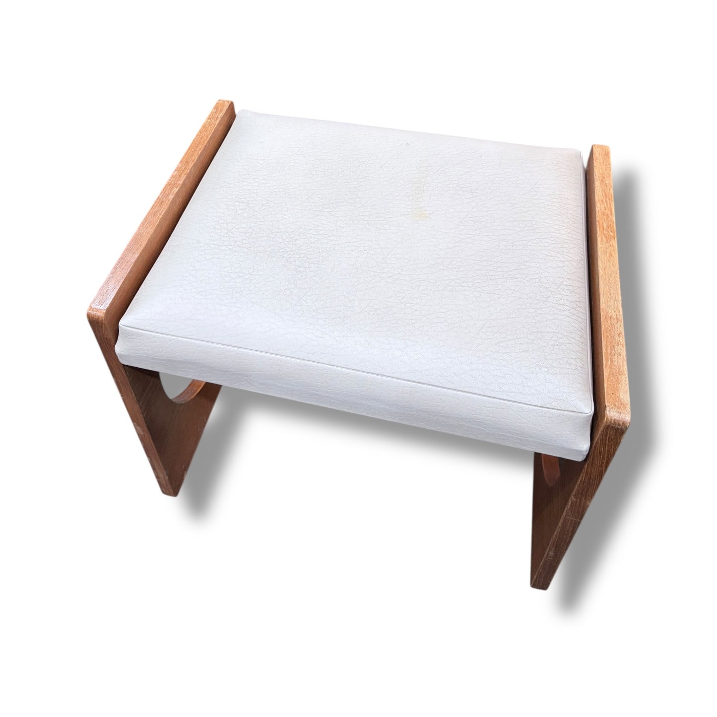 Vintage Uniflex Teak Stool – Mid Century
