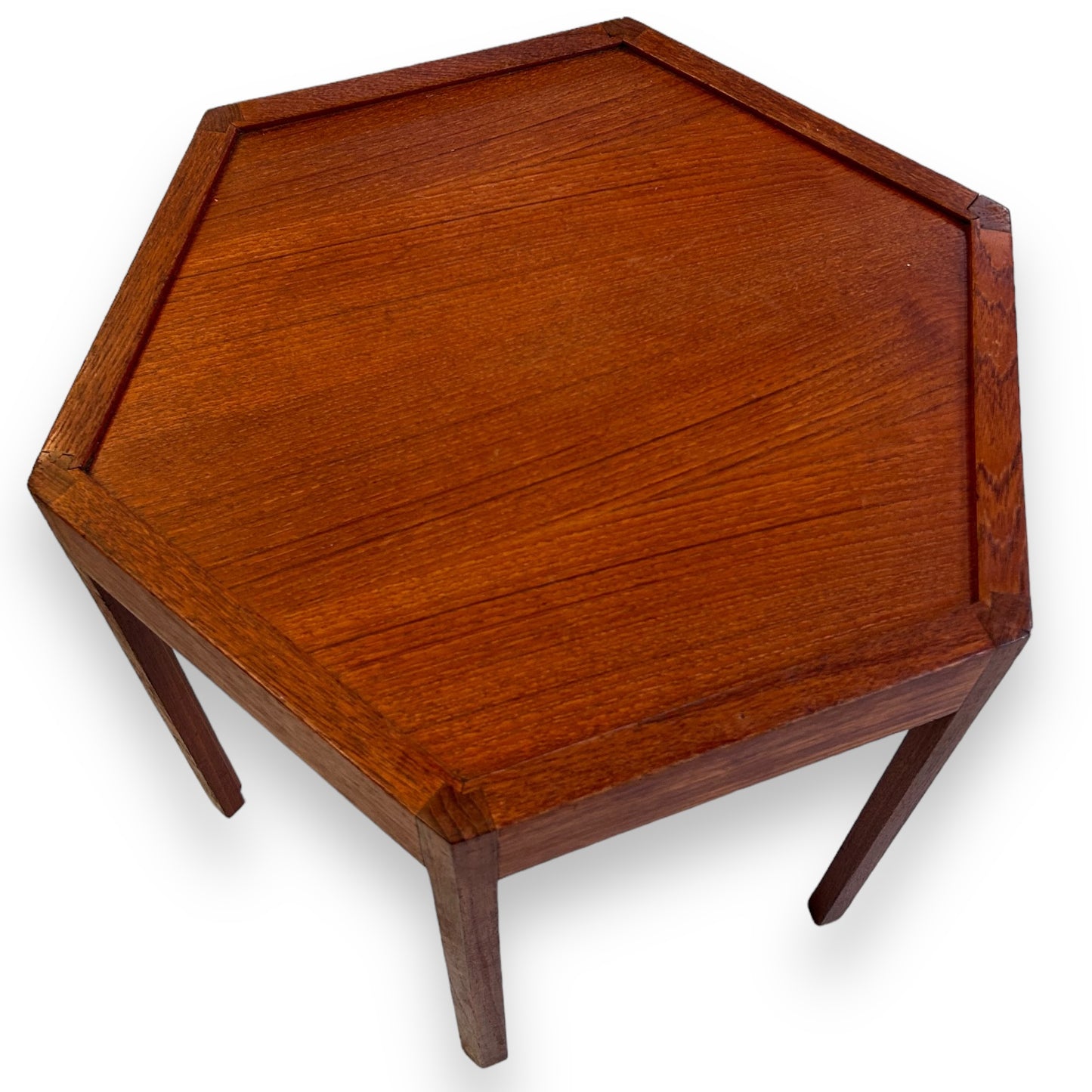mid century hans Anderson hexagonal side table