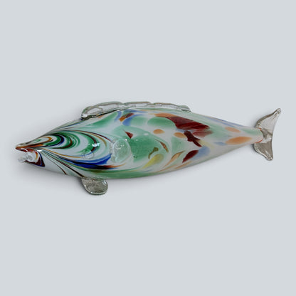 Large Mid Century Murano Hand-Blown Art Glass Fish Sculpture