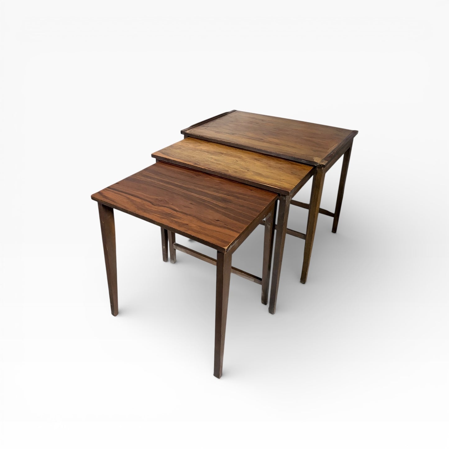 Gordon Russell Walnut Nest of Tables – Mid-Century British Design, Vintage Side Tables