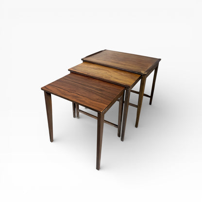 Gordon Russell Walnut Nest of Tables – Mid-Century British Design, Vintage Side Tables