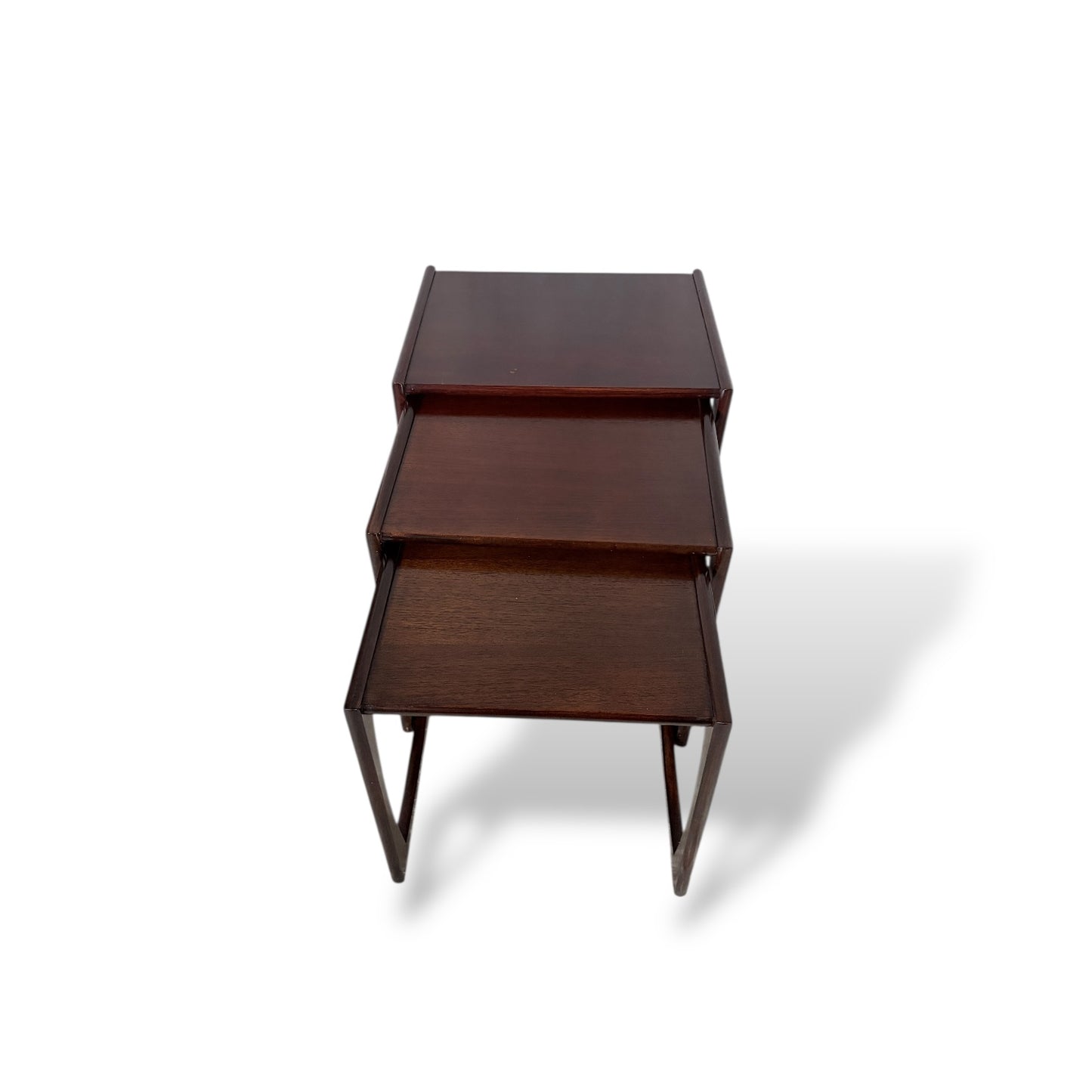 Mid Century Vintage G Plan Quadrille Nest of Tables Dark Wood — view 2