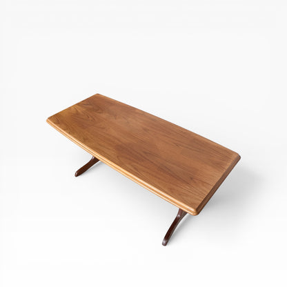 Mid Century Nathan Teak Curved Coffee Table