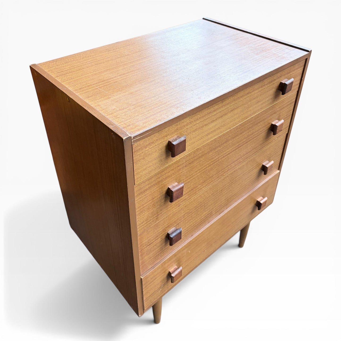 Mid-Century Teak Compact Chest of Drawers