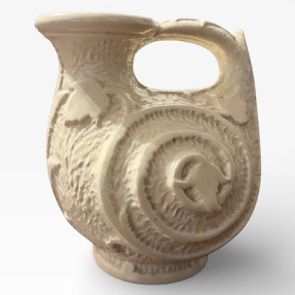 1930s Art Deco Cream Relief Serving Pitcher by Burleigh Ware