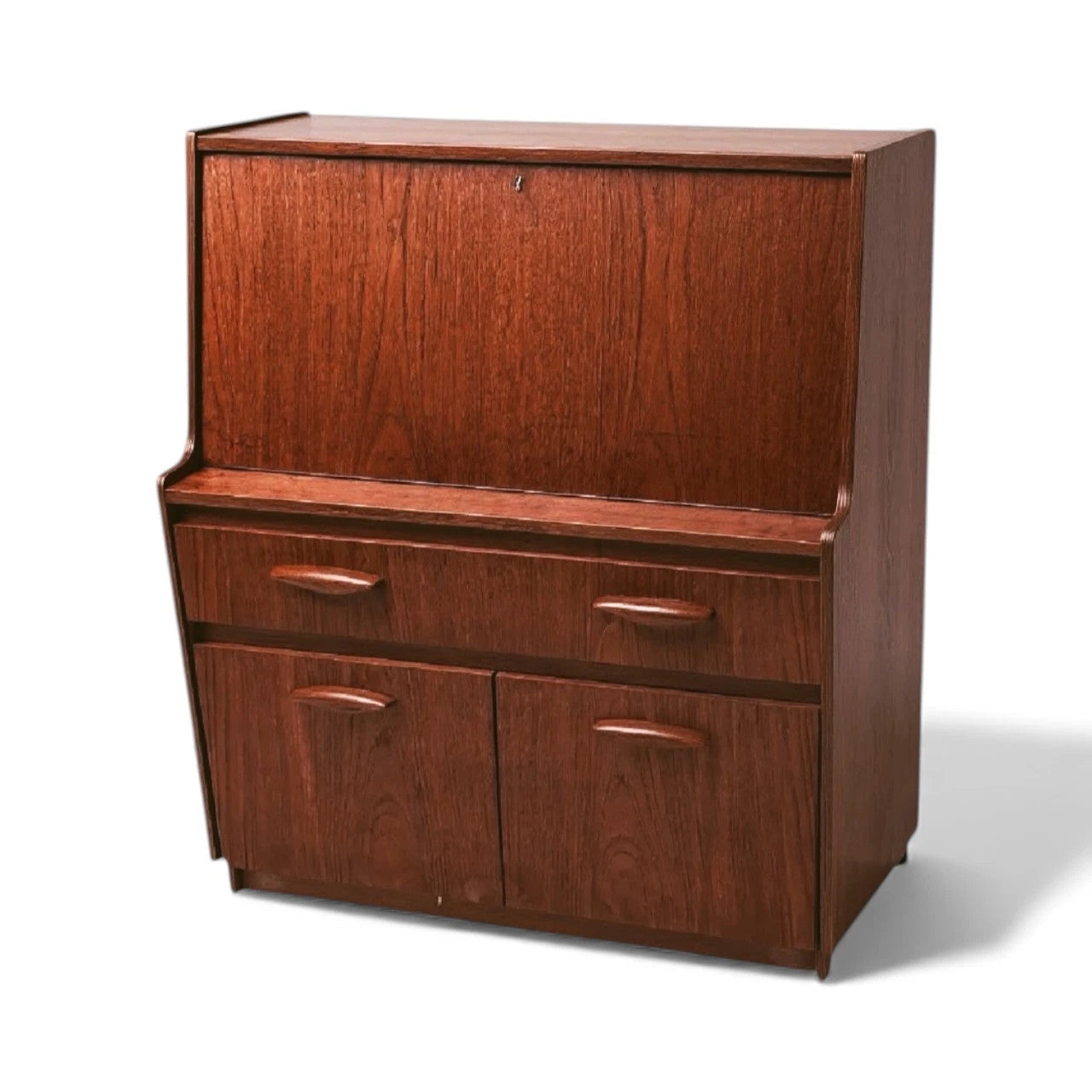 Mid Century Teak Austinsuite Bureau Desk with Matching Armchair — view 4