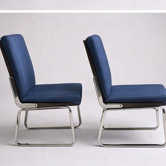 Pair of Mid-Century Chrome & Rosewood Dining Chairs by Gordon Russell for Verco