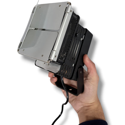 Vintage Studio Lamp – Prinzflex Adjustable Metal Lamp with Ribbed Glass Lens