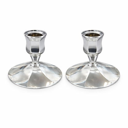 Pair of Vintage Chrome Candlesticks