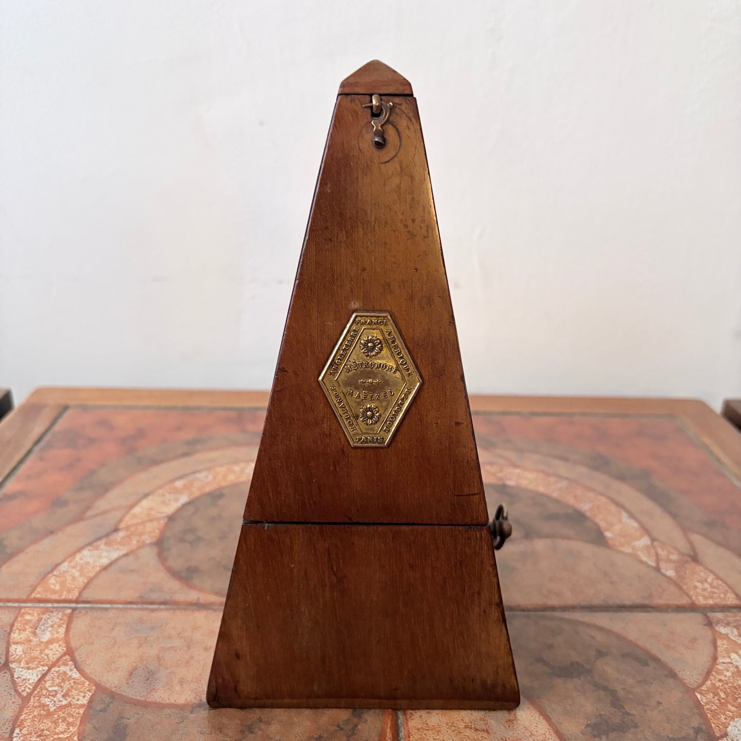 Antique French Maëlzel Metronome Wooden Pyramid Metronome