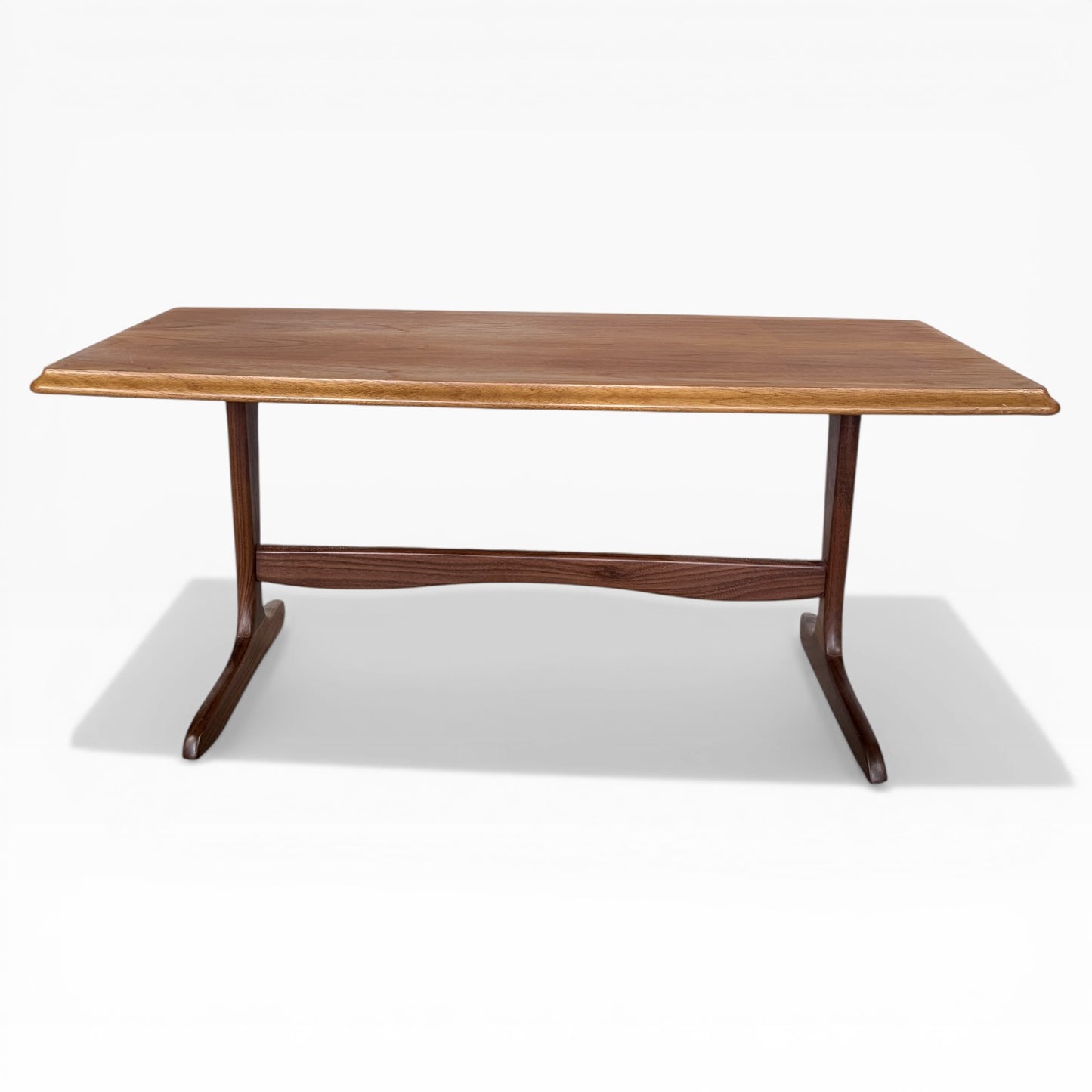 Mid Century Nathan Teak Curved Coffee Table