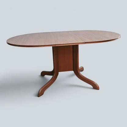 Morris of Glasgow Mid Century Teak Oval Drop Leaf Gateleg Dining Table