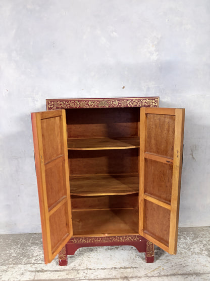 Vintage Oriental Red Lacquer Drinks Cabinet – Chinoiserie