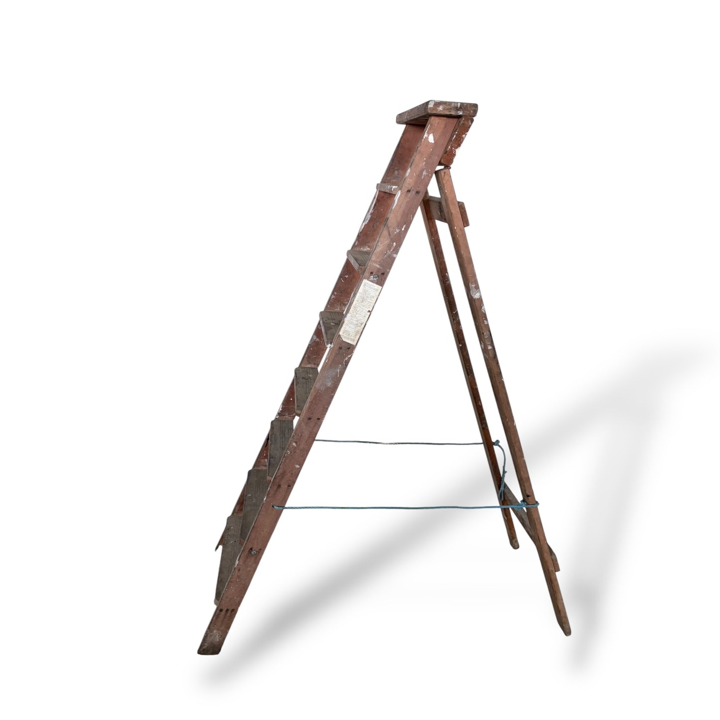 Vintage Wooden Step Ladder – Rustic Plant Stand