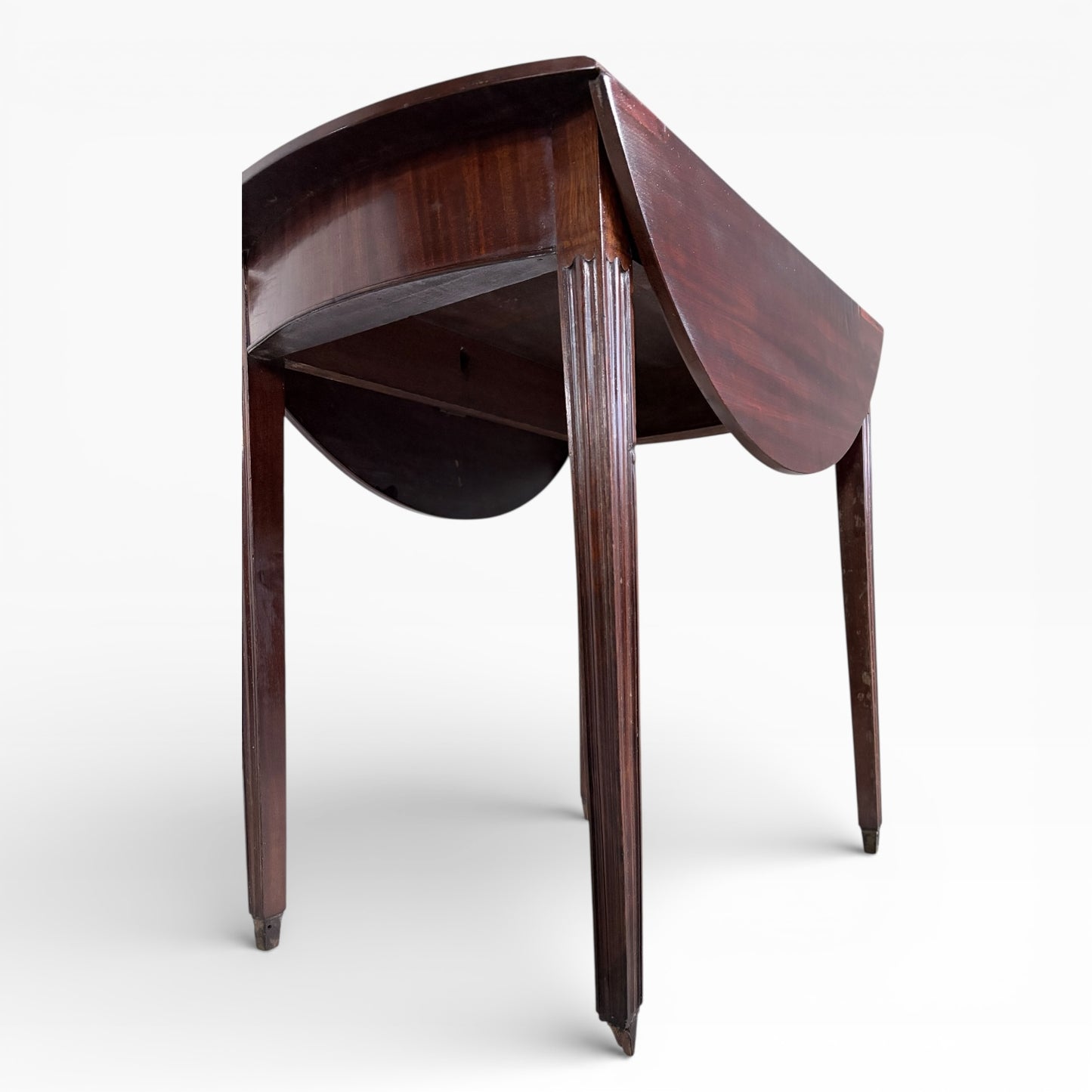 Antique Mahogany Compact Drop-Leaf Table