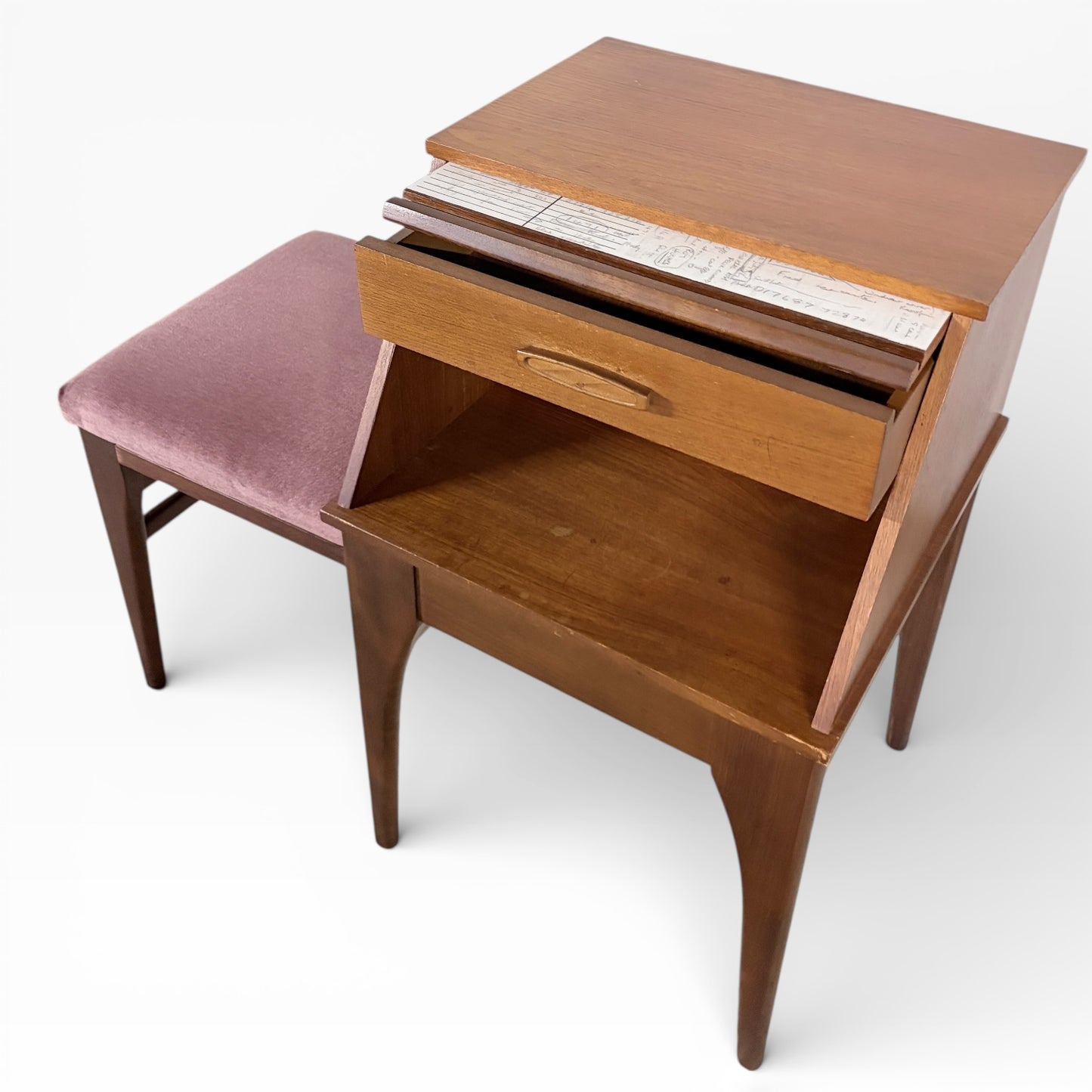 Mid-Century Vintage Teak Telephone Seat by Chippy Heath