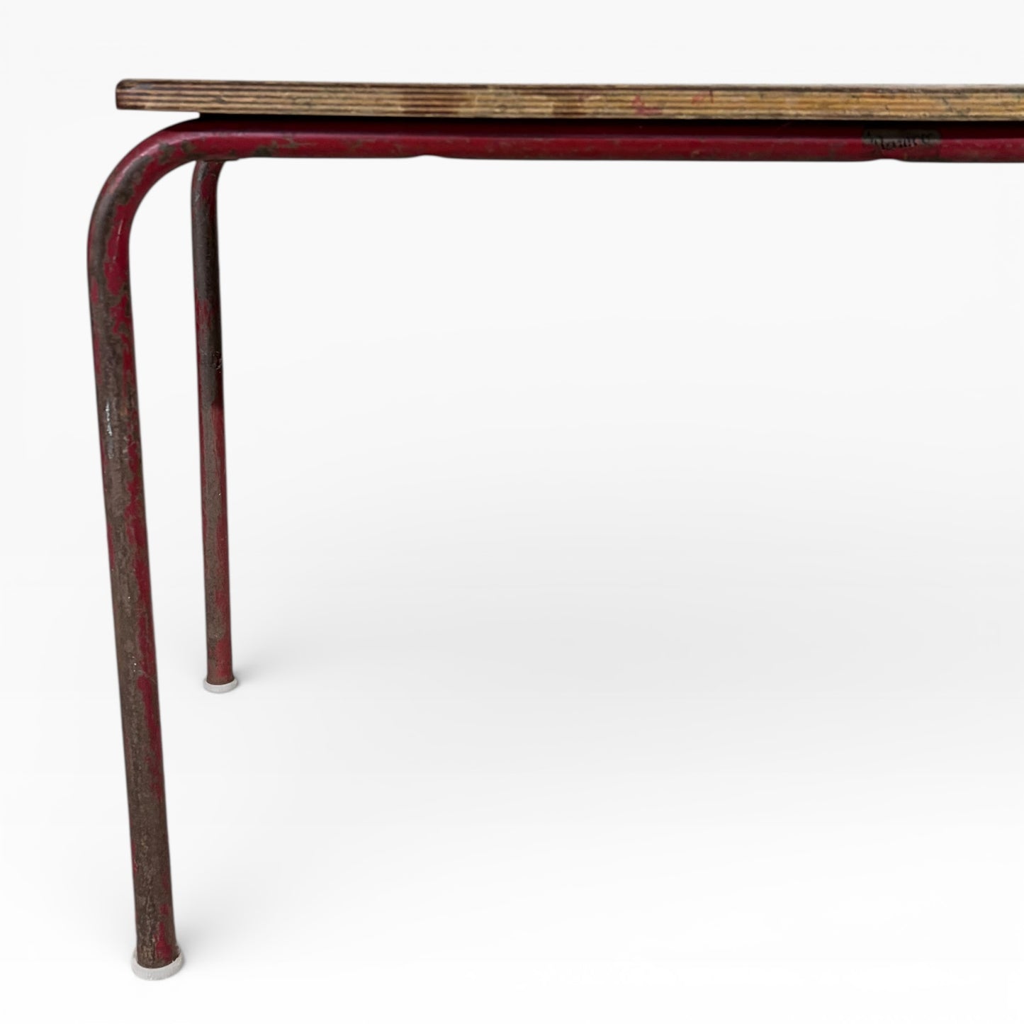 Vintage School Desk Coffee Table | Industrial Child’s Desk Table | Mid-Century Educational Furniture
