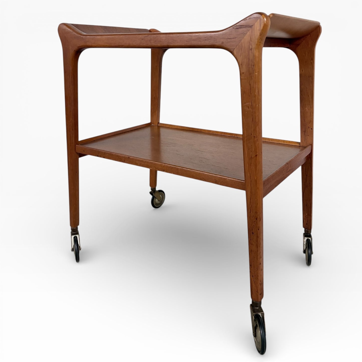 Mid Century Teak Bar Cart / Serving Trolley ‘The Glyder’ by Paragon Furniture, c.1960s