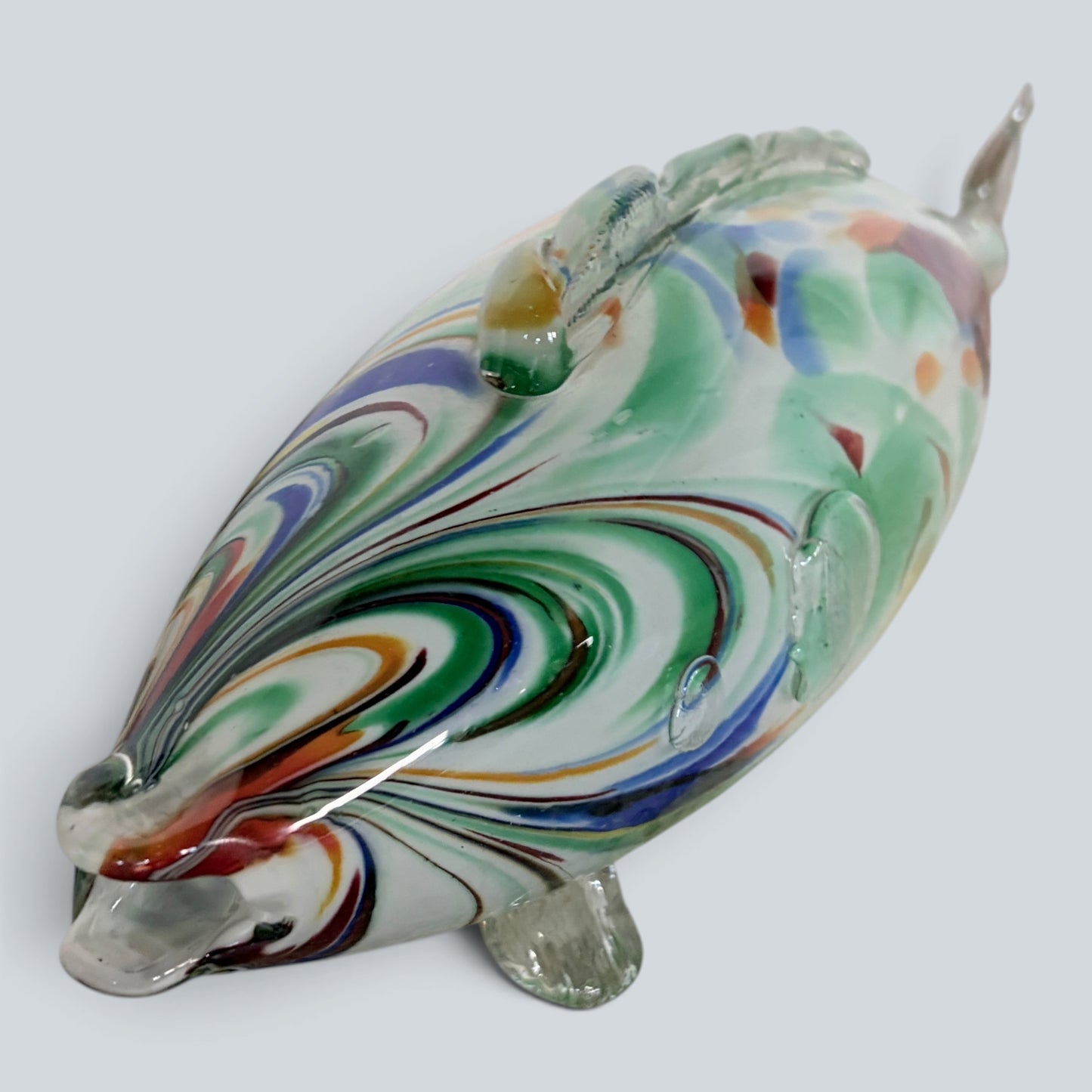 Large Mid Century Murano Hand-Blown Art Glass Fish Sculpture