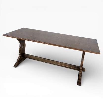Arts & Crafts Antique Oak Refectory Dining Table — view 5