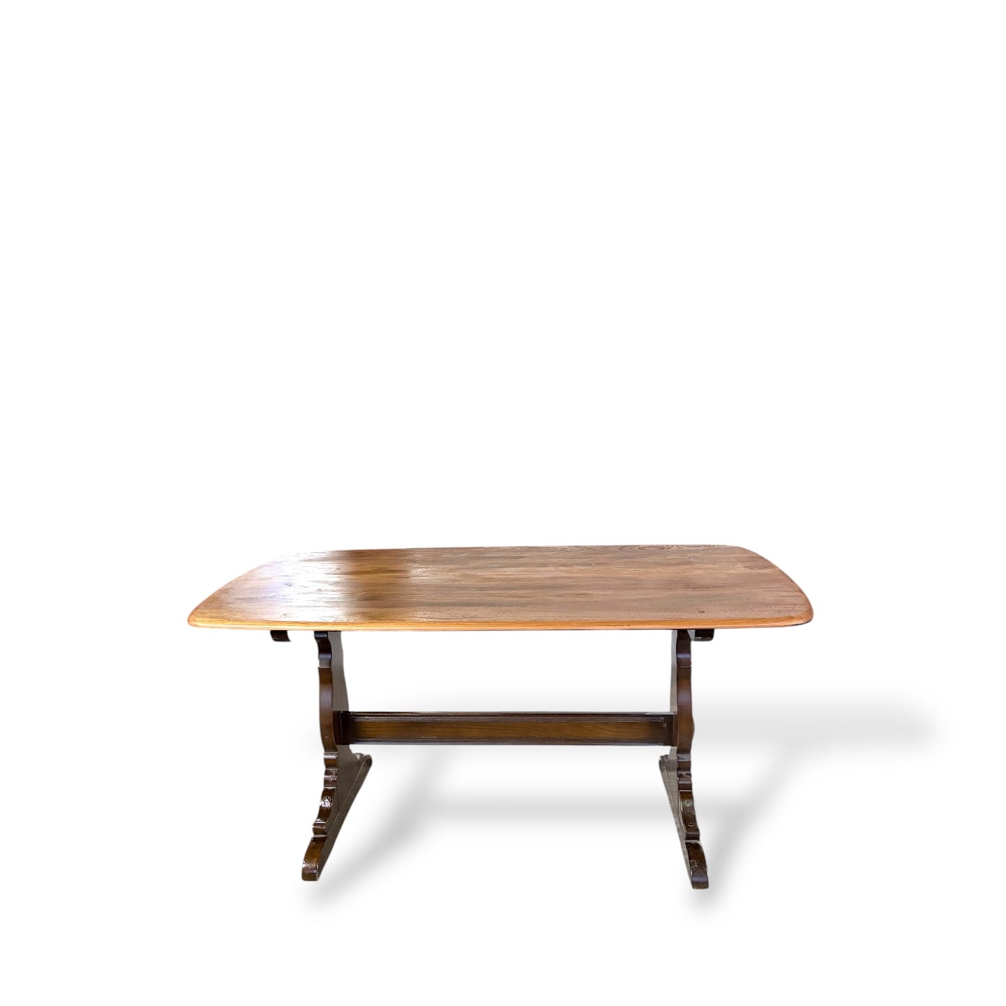 Ercol Refectory Plank Top Dining Table – Blonde Elm & Beech