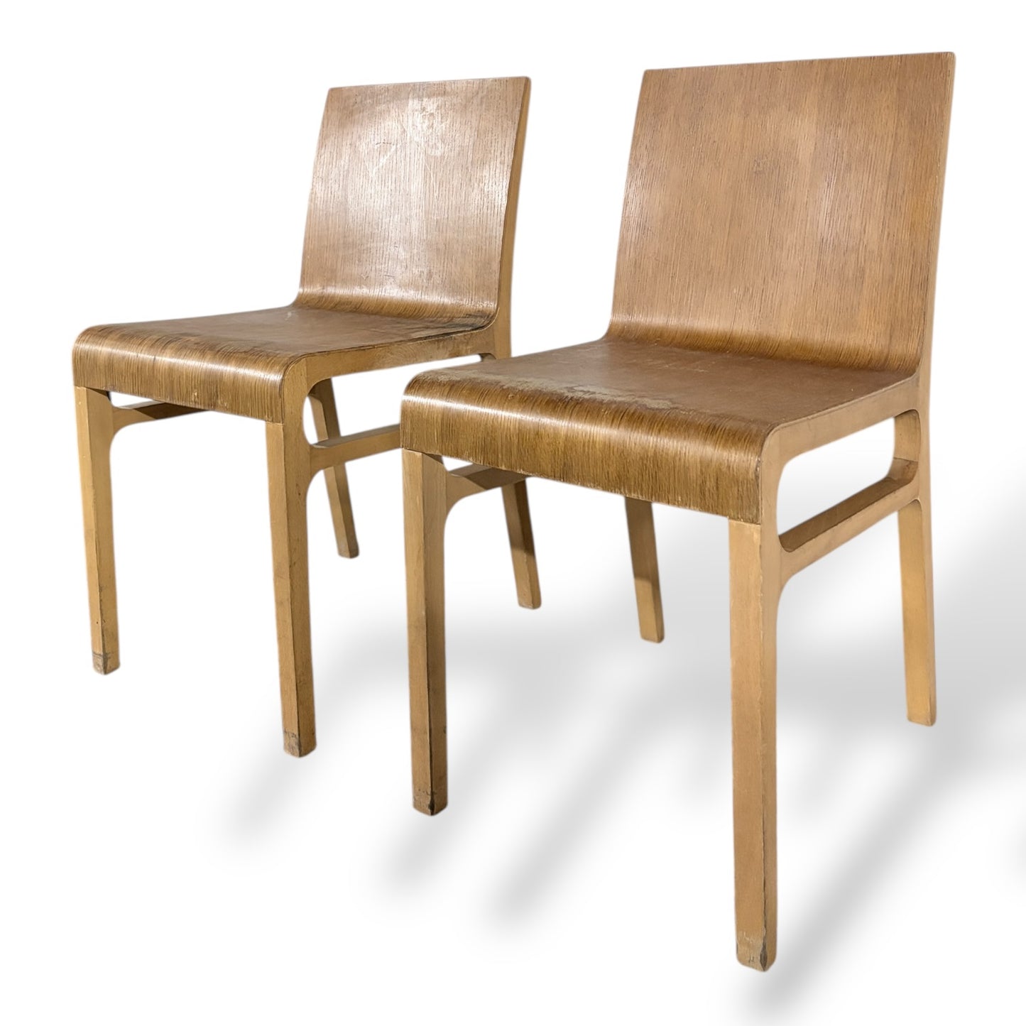 Vintage Pair of Bentwood Plywood Dining Chairs