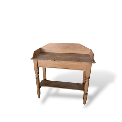 Antique Stripped Pine Washstand / Washboard Table