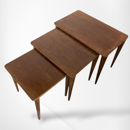 Gordon Russell Nest Tables – Mid-Century Oak & Walnut Side Tables | British Modernist