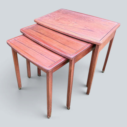 Richard Hornby Design Mid Century Teak Nest of Three Tables