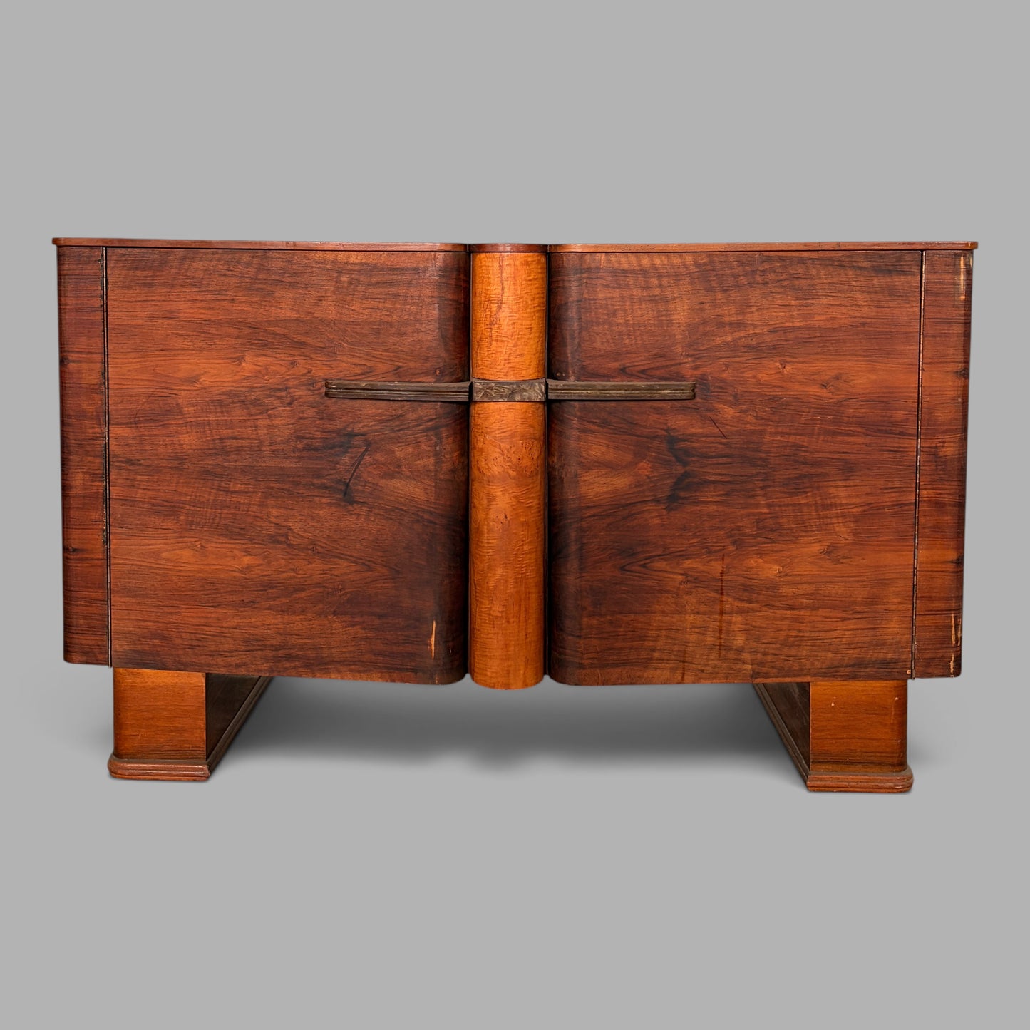 Art Deco Walnut Sideboard by Talent | Bakelite Handles | 1930s Vintage Cabinet