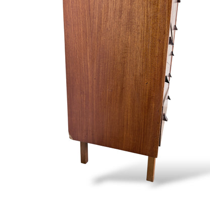 Mid-Century Teak Tallboy Chest of Drawers – Five Drawer Danish Style
