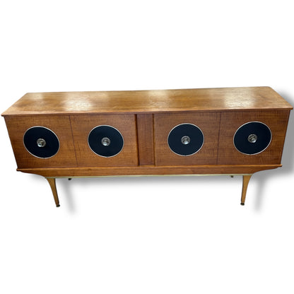 Stonehill Mid-Century Sideboard | 1960s British Teak Credenza with Atomic Handles