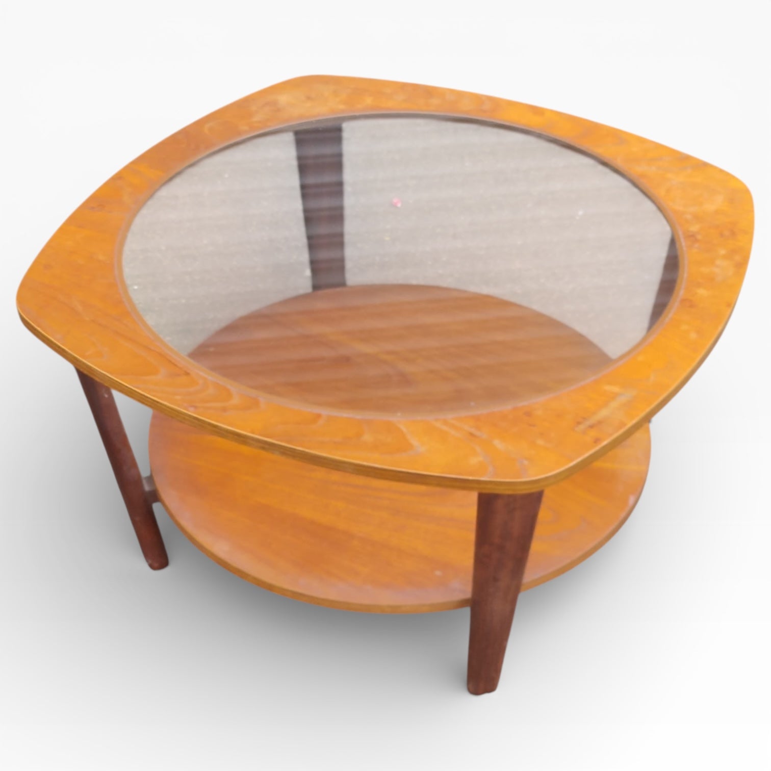 Remploy Mid-Century Teak & Glass Coffee Table – Circular — view 5