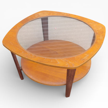Remploy Mid-Century Teak & Glass Coffee Table – Circular — view 5